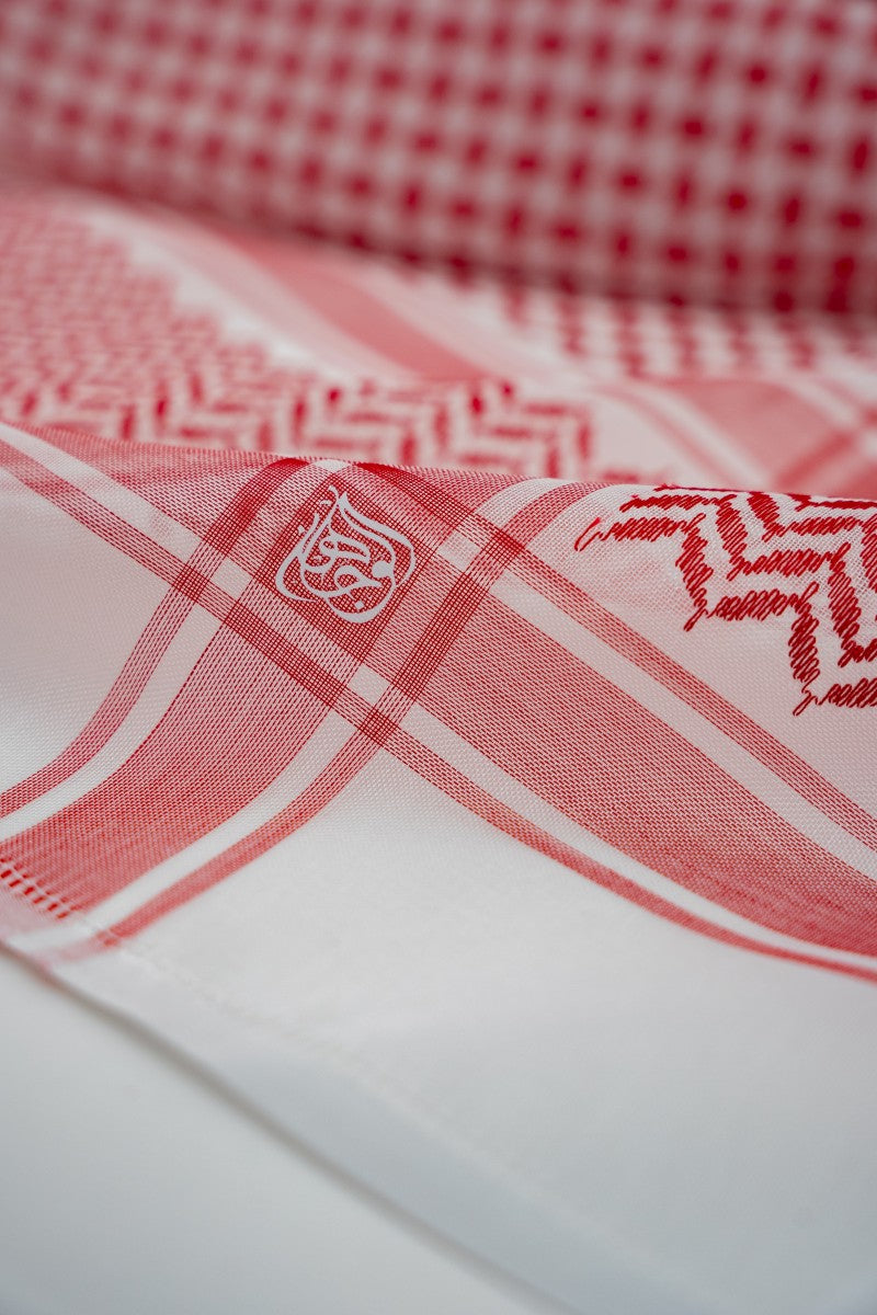 Al Wajaha Classic Red Shemagh