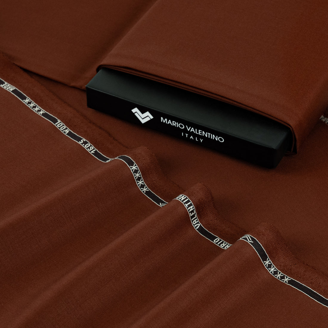 Mario Valentino Italian Fabric - Marrone Castagna (Chestnut Dark Brown) | Mario Valentino Made in Italy