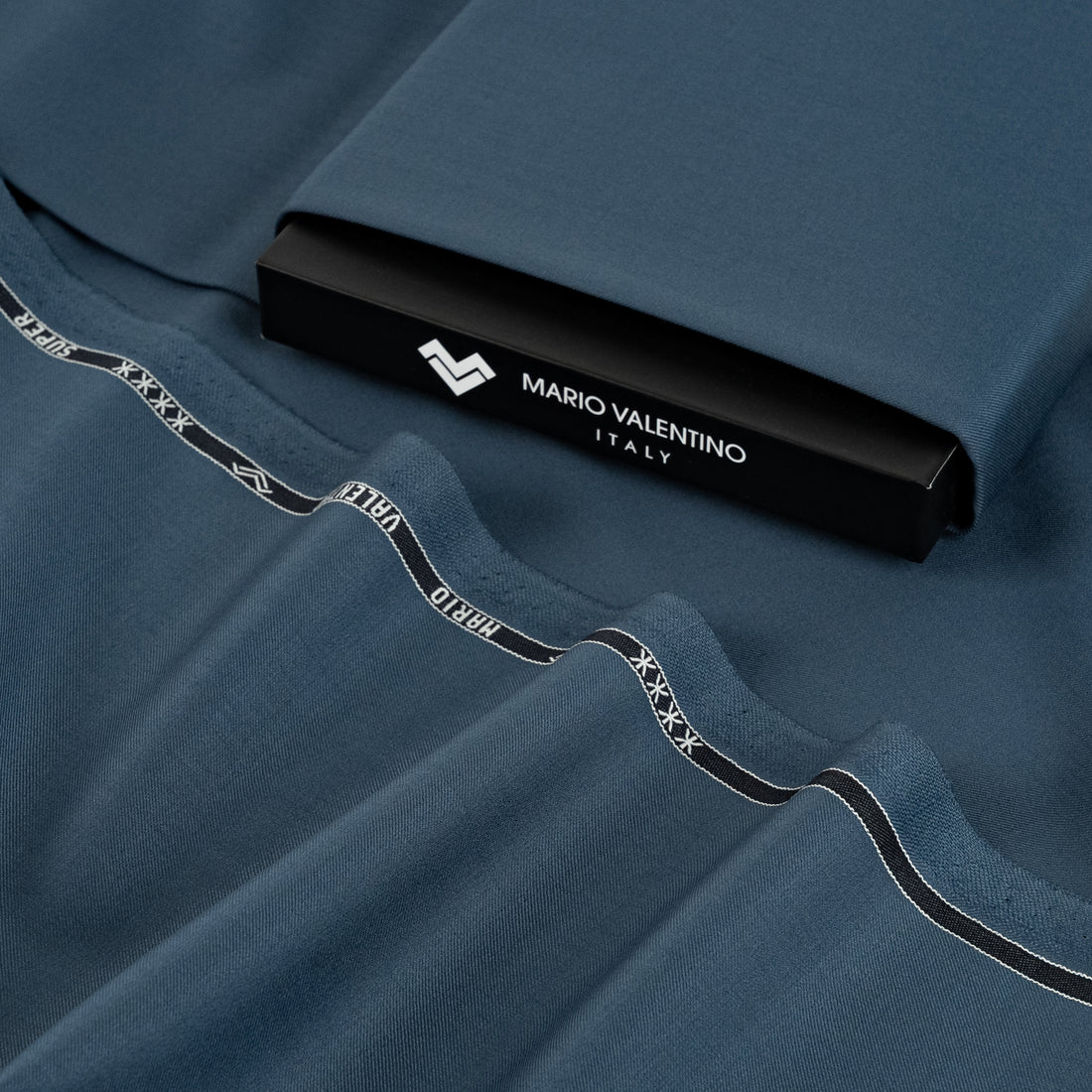 Mario Valentino Italian Fabric - Blu Ardesia (Slate Ocean Blue) | Mario Valentino Made in Italy