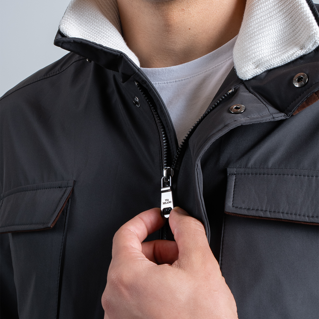 Travel Jacket M1009 - Charcoal