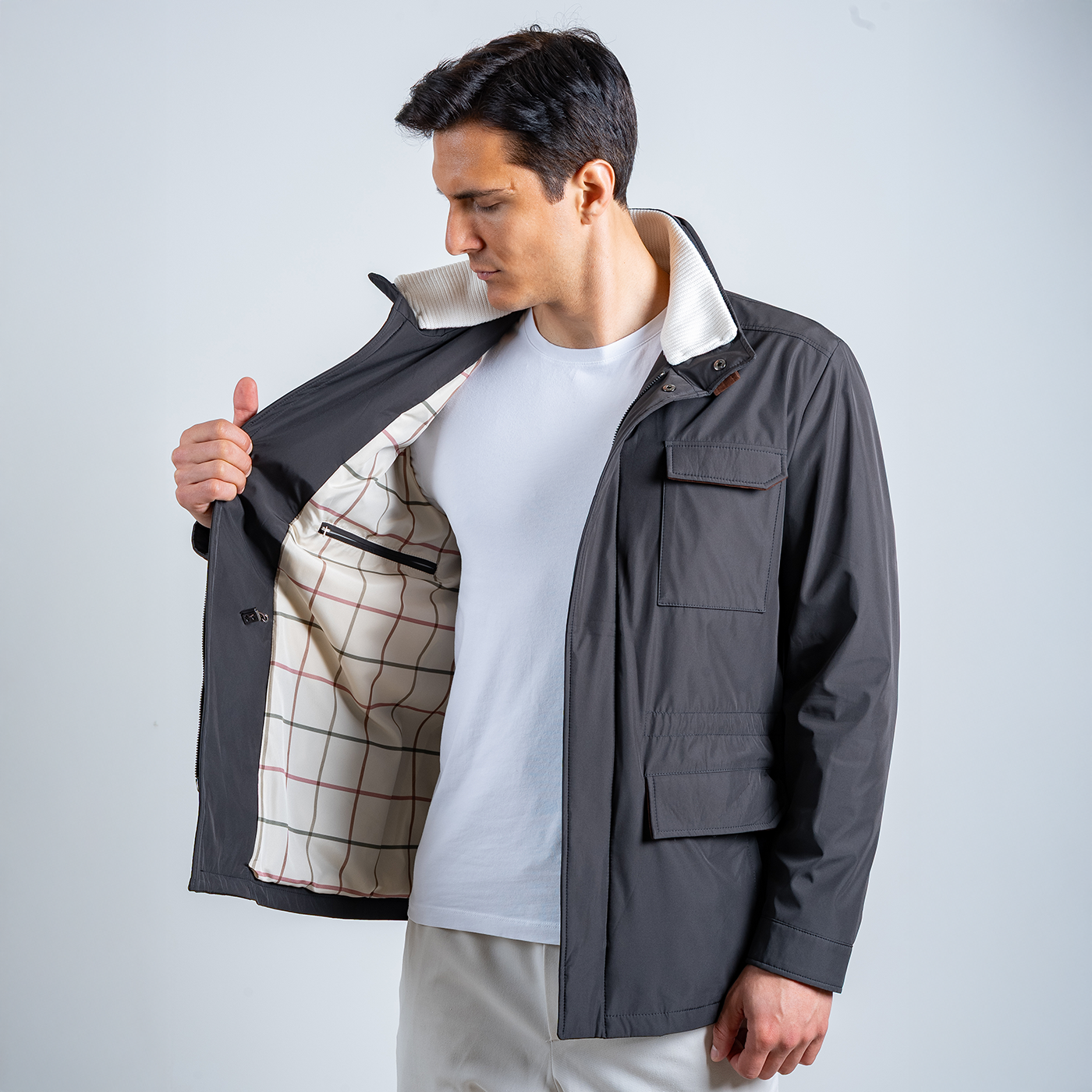 Travel Jacket M1009 - Charcoal