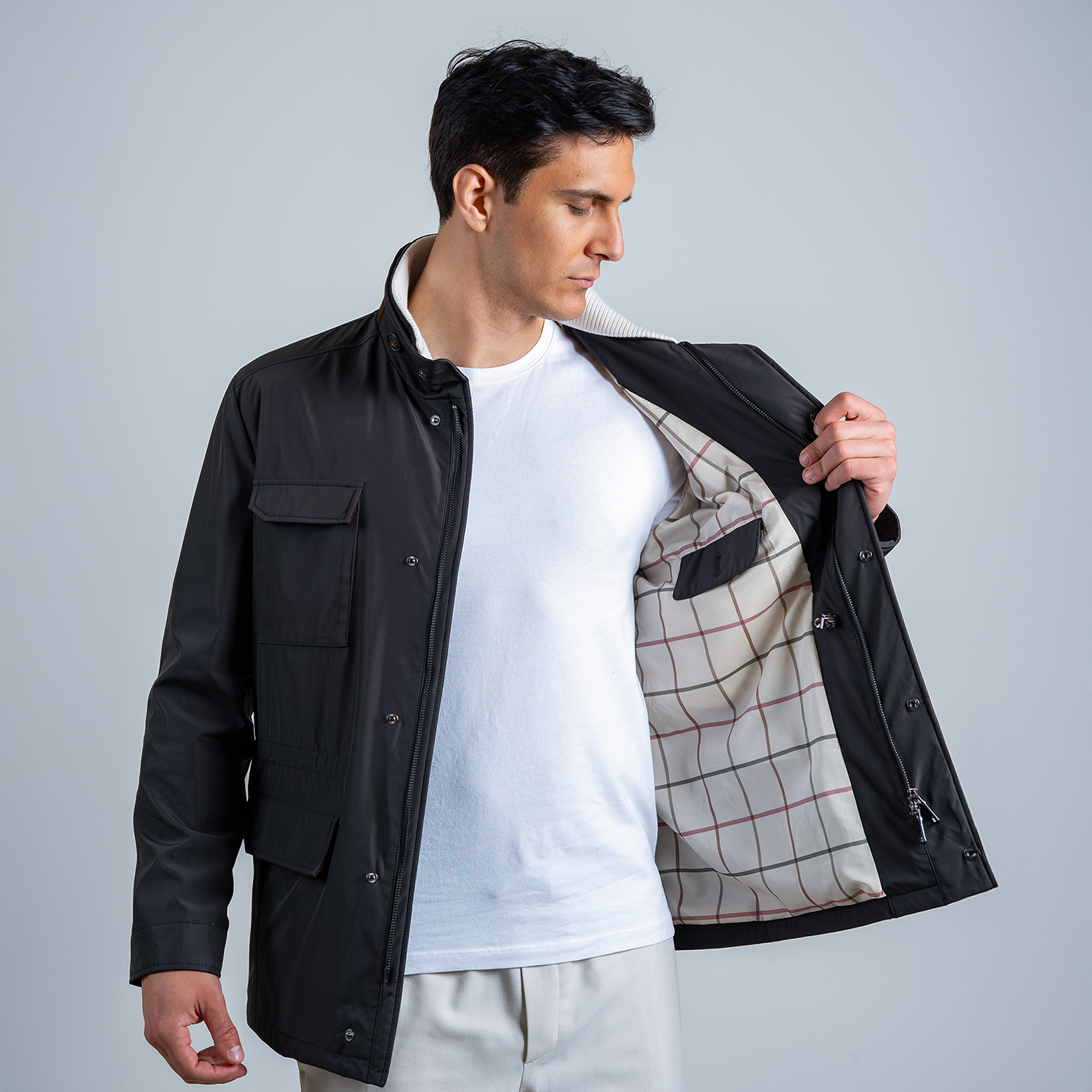 Travel Jacket M1009 - Charcoal