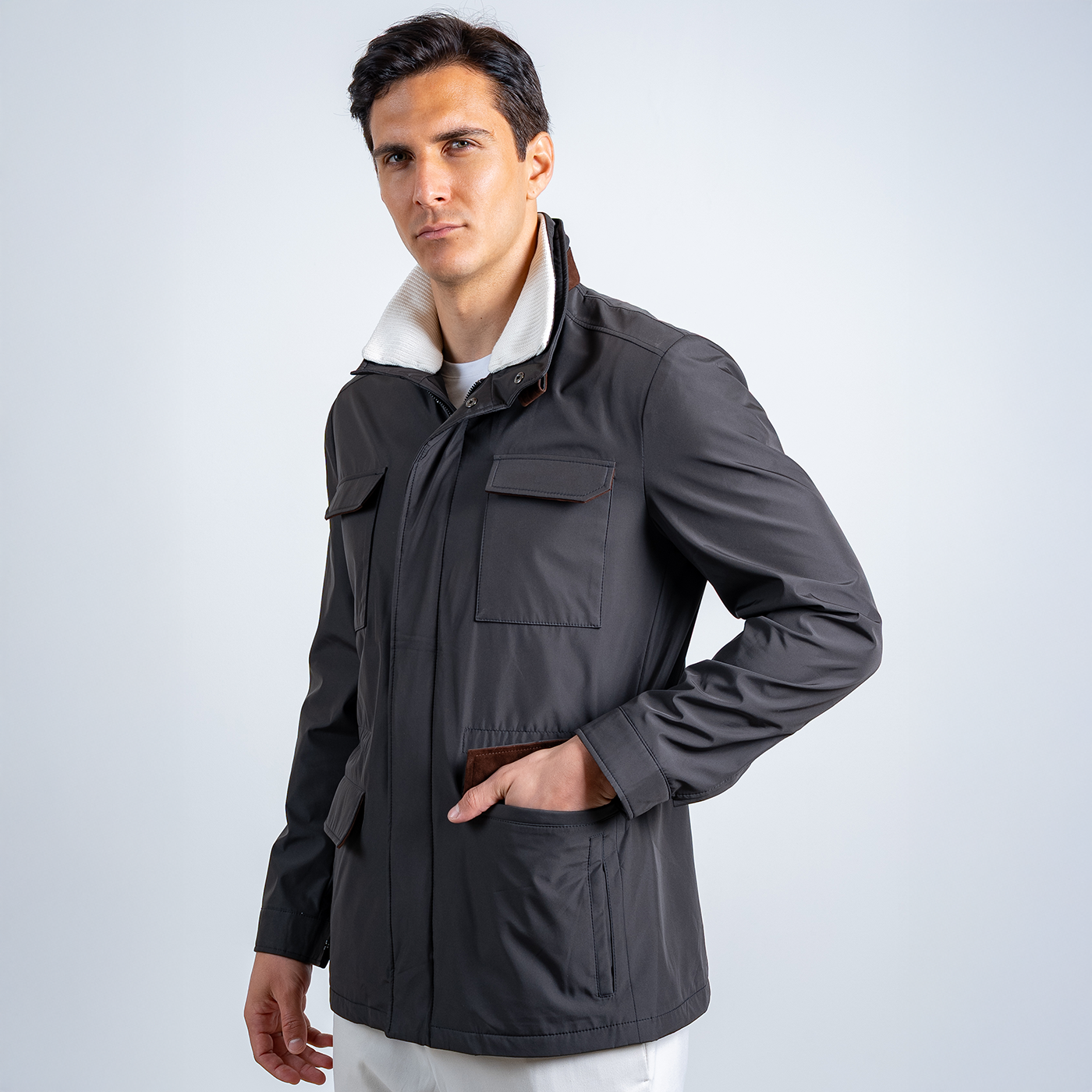 Travel Jacket M1009 - Charcoal