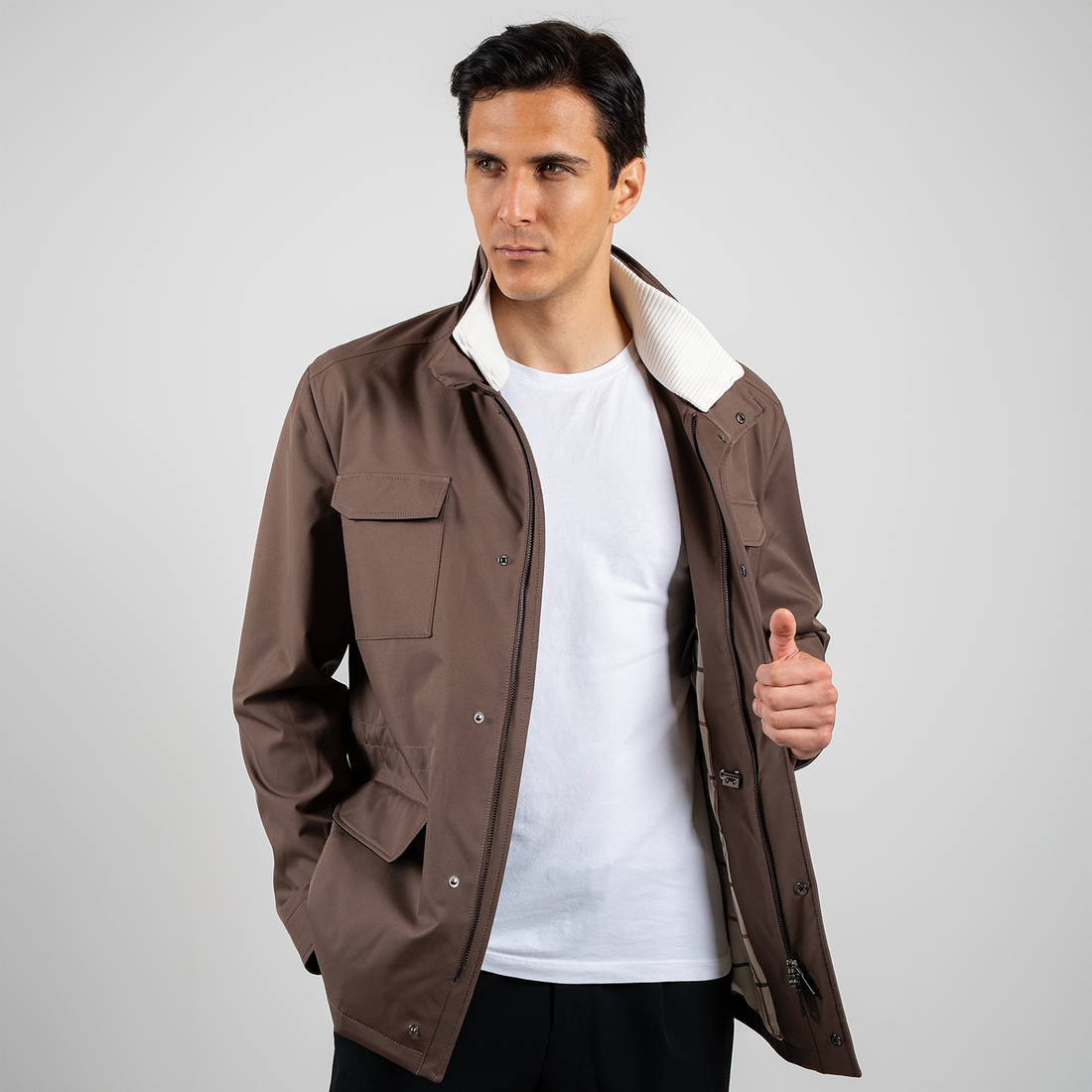 Travel Jacket 1009 - LIGHT BROWN