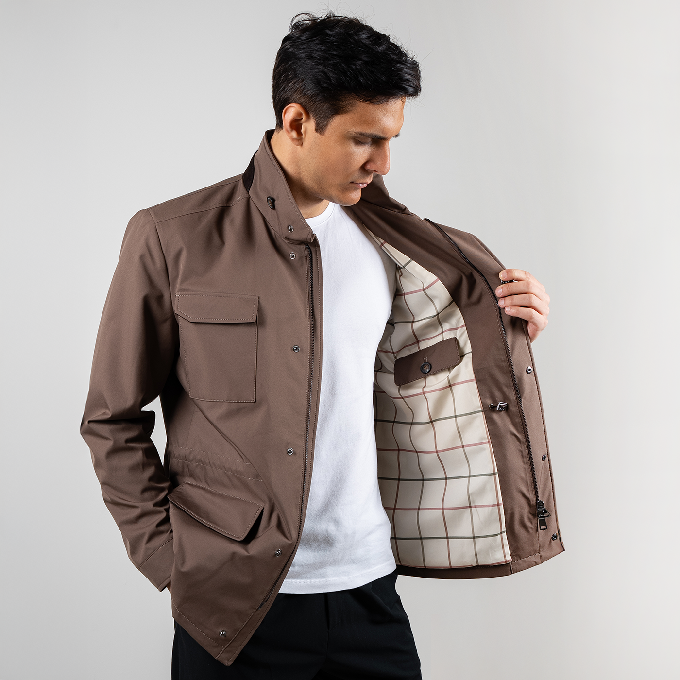 Travel Jacket 1009 - LIGHT BROWN