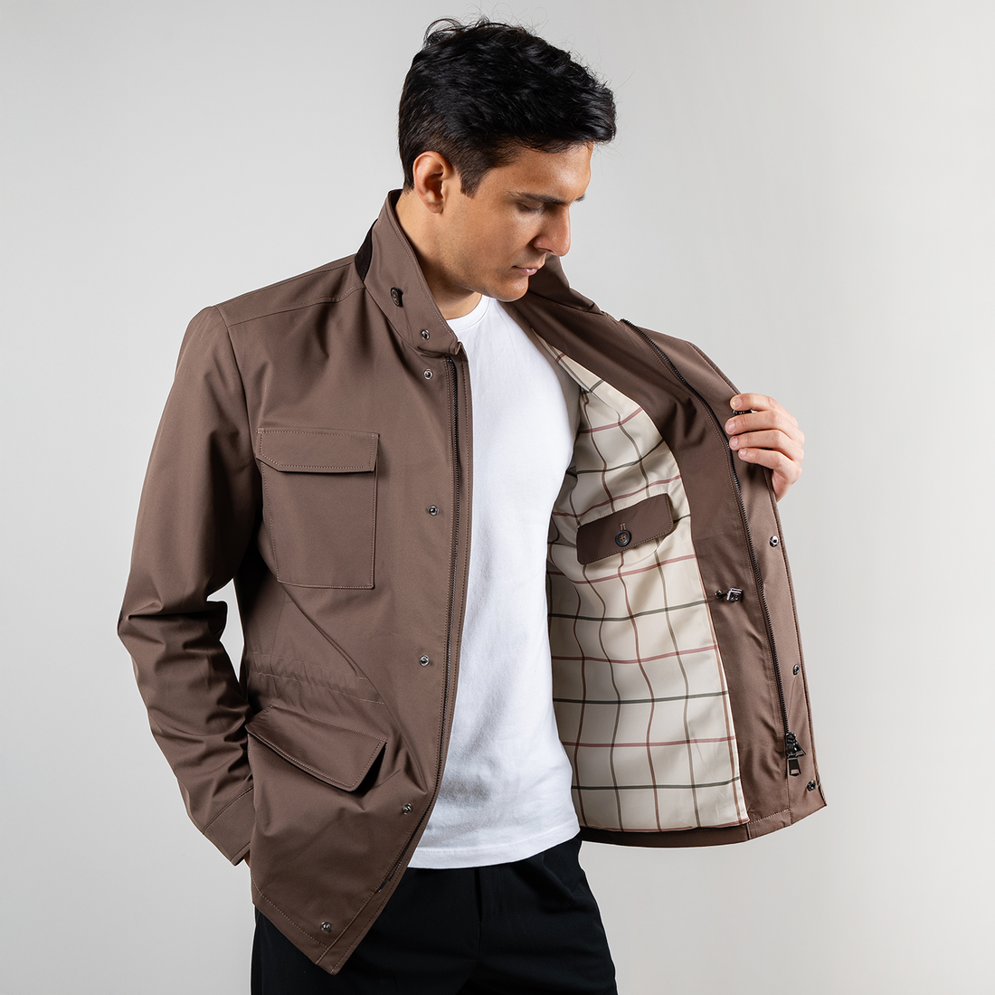 Travel Jacket 1009 - LIGHT BROWN